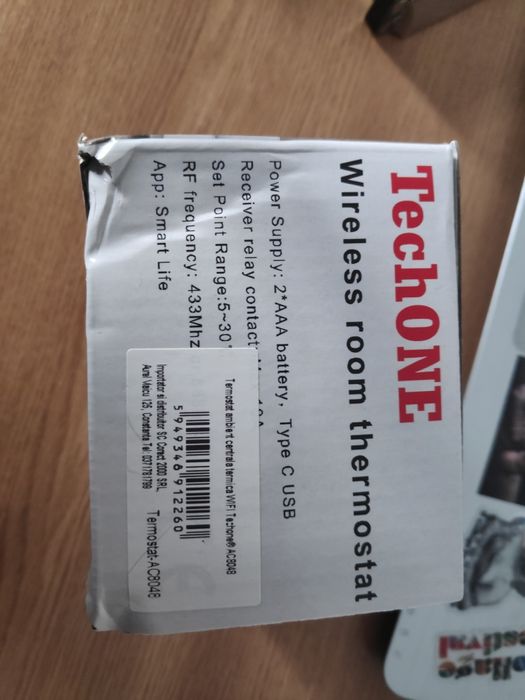 Termostat wireless TechONE nou,