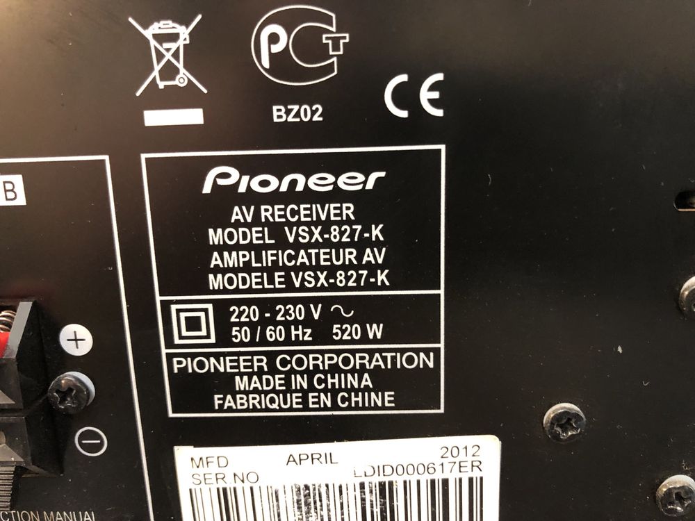 Pioneer VSX-827 resiver