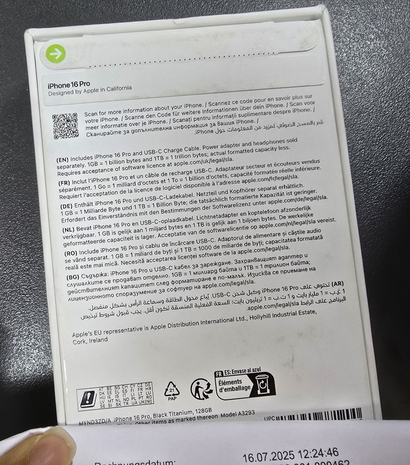 НОВ гаранция Iphone 16 pro black titanium 128GB