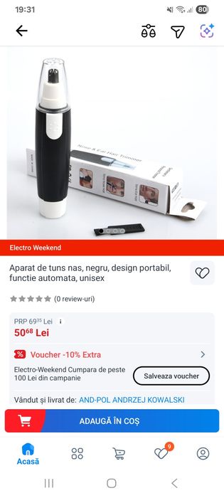 Aparat de tuns par nas, urechi