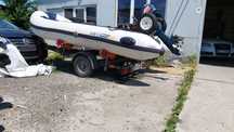 Vând Barcă YAM380S+Trailer+motor de barcă Tohatsu de 8 cai putere