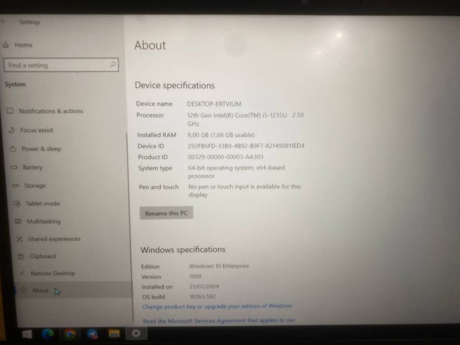 Hp i5 12-avlod 8gb ozu 512 ssd samsung