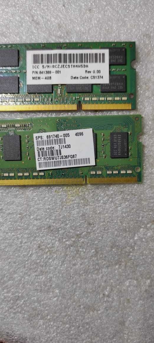 Оперативная память Samsung DDR3 SO-DIMM 4GB- 2 планки