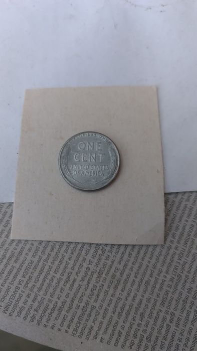 1 железен цент 1943 г.RARE .Единствения цент железен отсичане в САЩ по