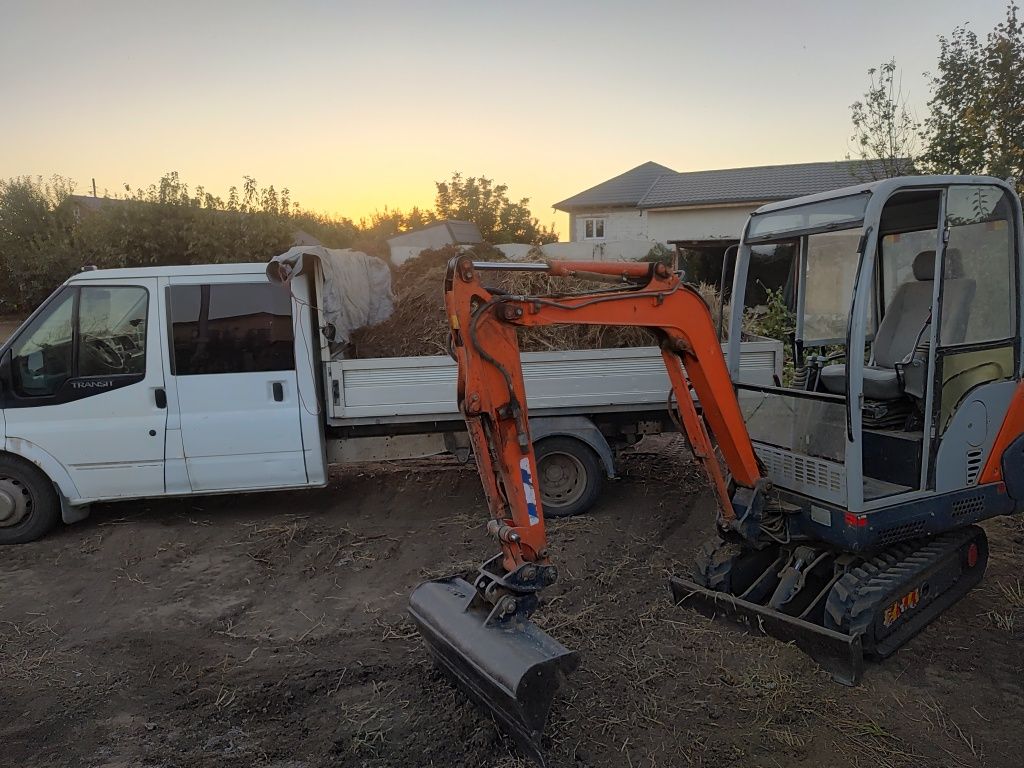 Miniexcavator si autobasculanta 3.5t de închiriat