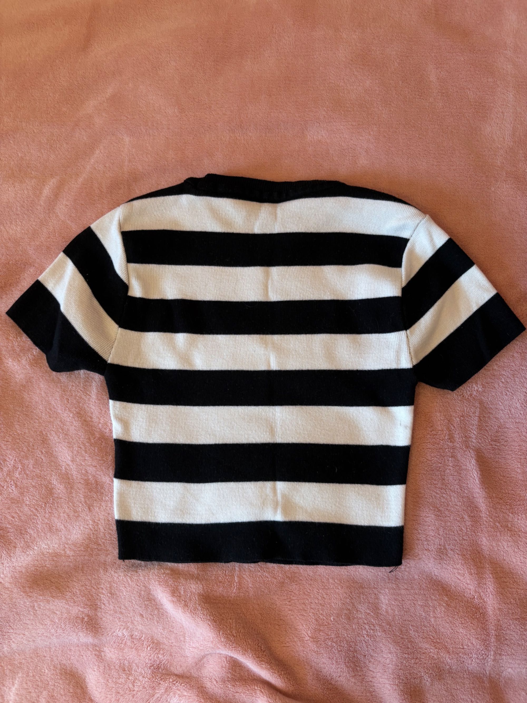 Primark Черно-бяла тениска 2XS