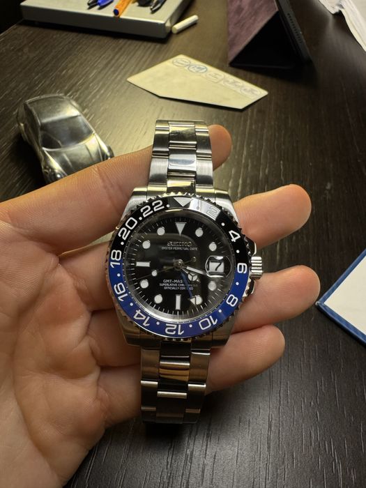 Seiko Mod Rolex Batman GMT