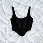 Corset negru din material elastic