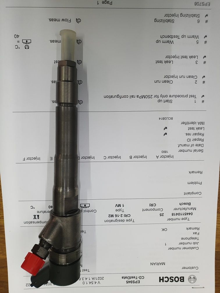 Injectoare Bosch 0445110418 Iveco 2.3 euro5