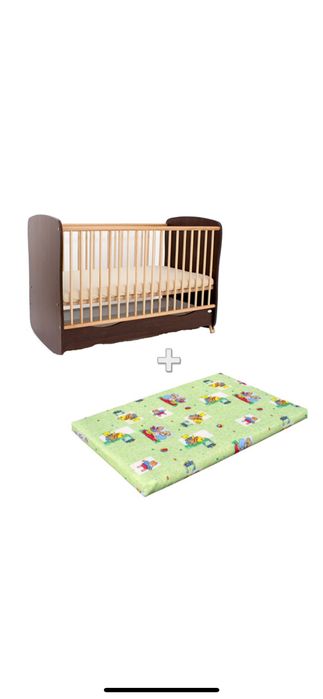Vand pat bebe cu saltea+lenjerie cu protectie