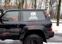 Автомобилен Стикер Стикер Череп с бутала BG73892 Универсален стикер