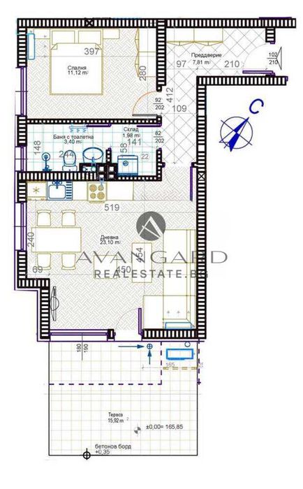Продава се Двустаен апартамент в Пловдив, Христо Смирненски - 84 кв.м за 1306 €/кв.м - Снимка #1