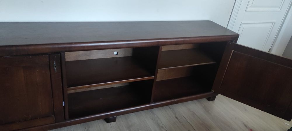 Dulap lemn cireș+ raft suspendat