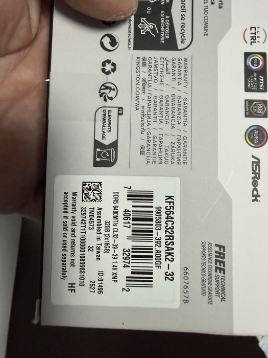 vand schimb kit rami Kingstone Renegade 32Gb DDR5 6400 mhz 2x16Gb nou