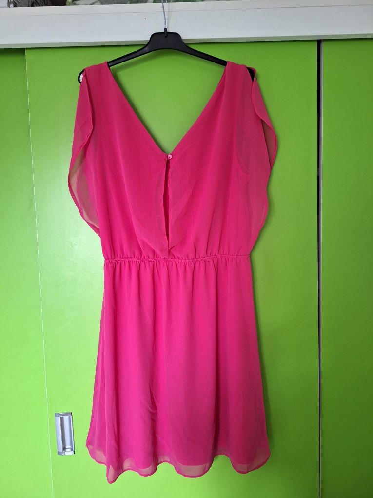 Rochie roz fuchsia mărime M-L, nu Zara, H&M