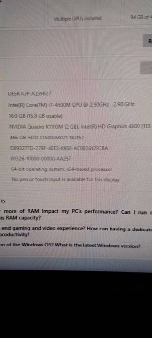 Laptop HP ZBook 15,I7, Windows 11 Pro