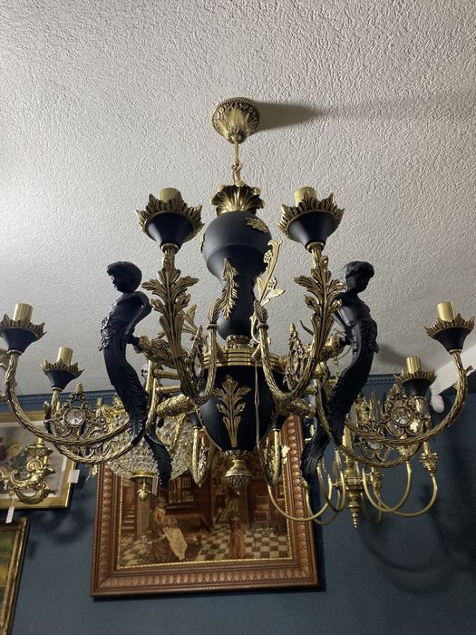 Candelabru bronz masiv/8brate/