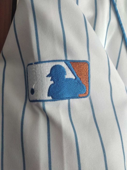 Мъжка Бяла Бейзбол Тениска Jersey Mets Размер XS MLB Американски Спорт