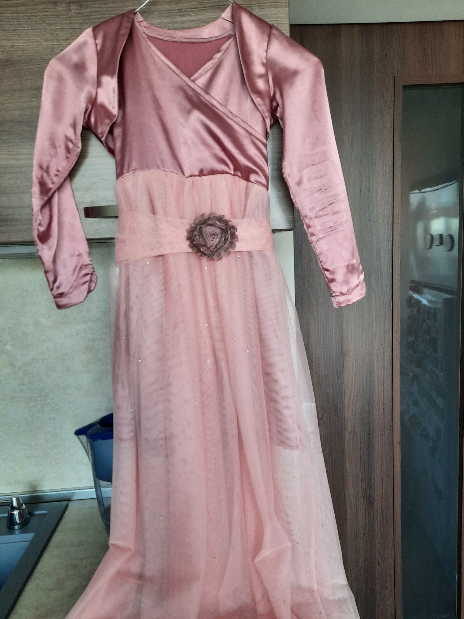 Официална рокля с късо сако, ръст 128-134