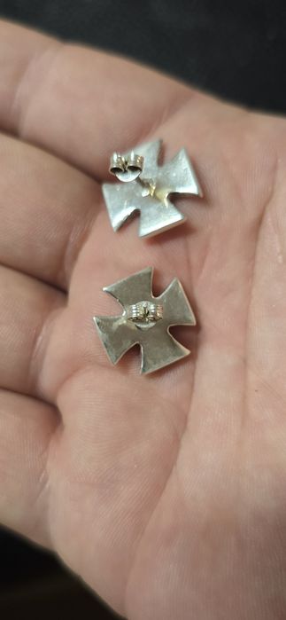 Cercei argint cruce malteza