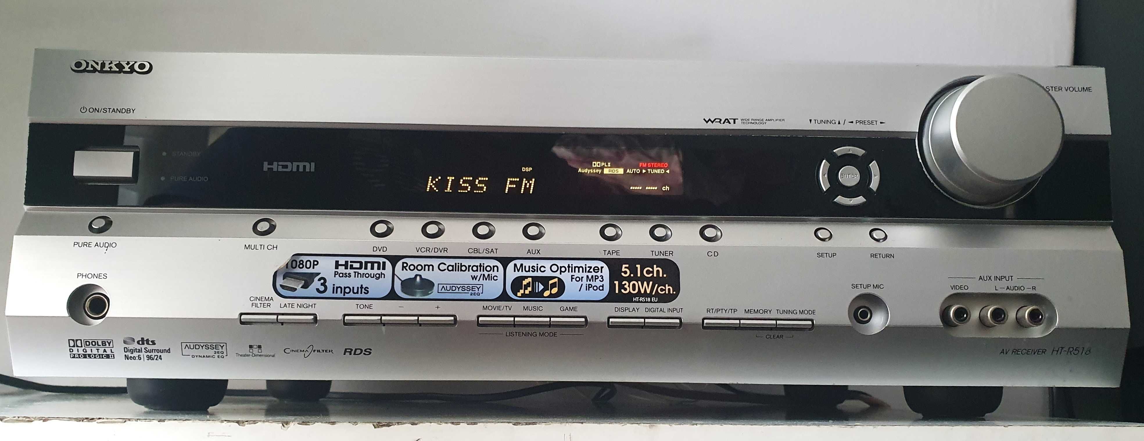 Onkyo HT R 518 muzica stereo si 5.1 filme muzica