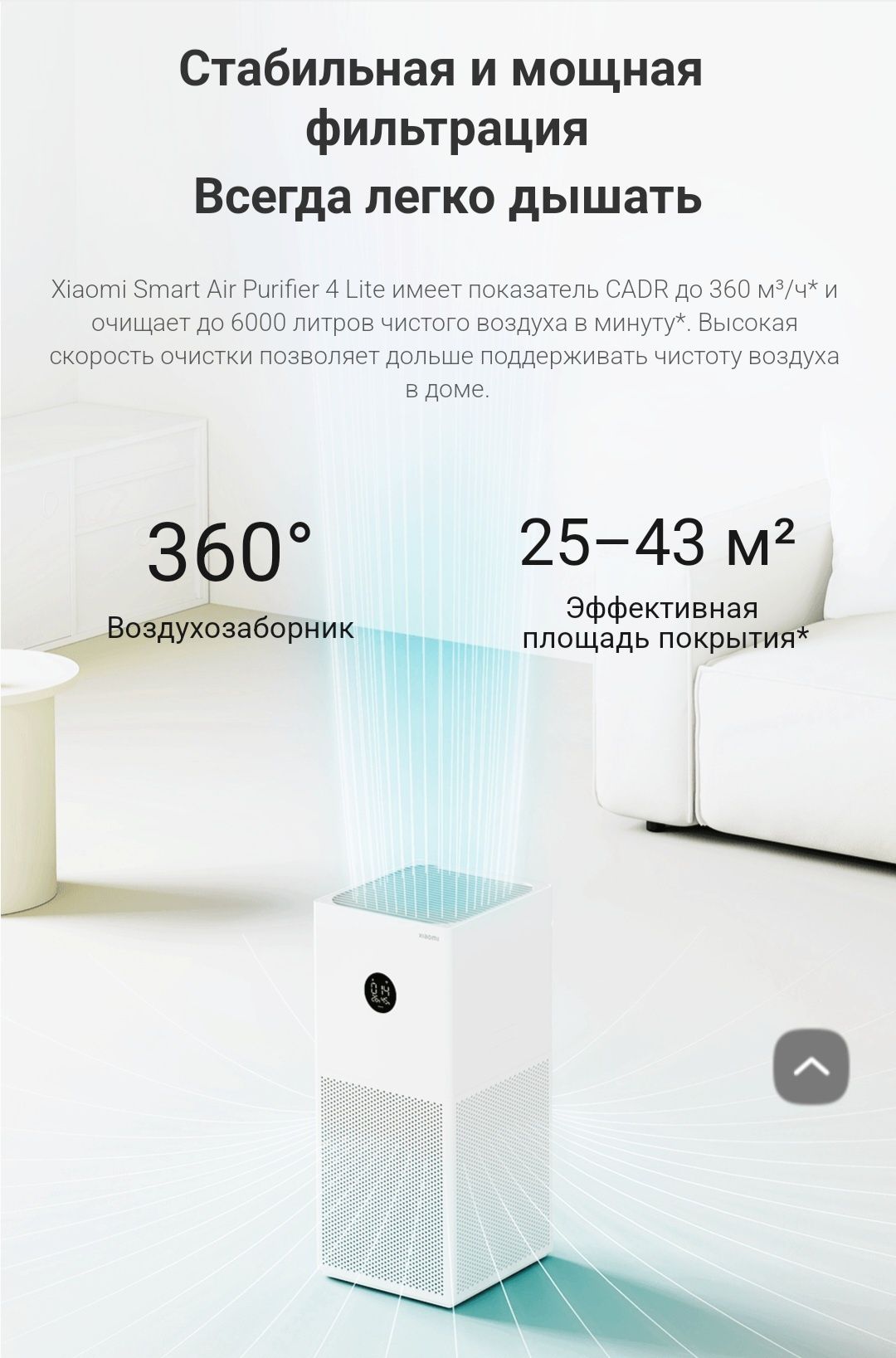 Очиститель воздуха Xiaomi 4 lite