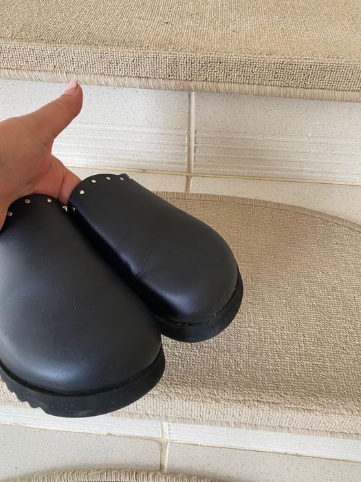 Scholl кожени чехли с косъм