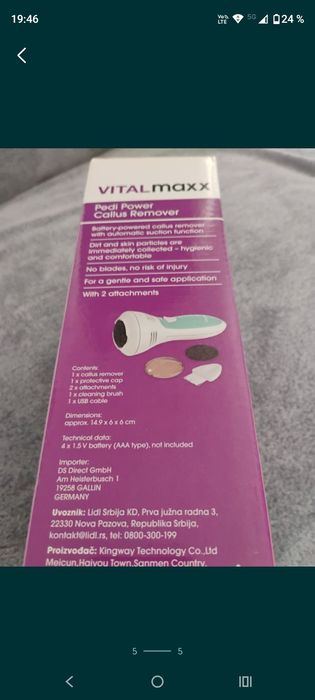 Aparat pentru îndepărtarea calusului. Se alimentează la curent.NOU!