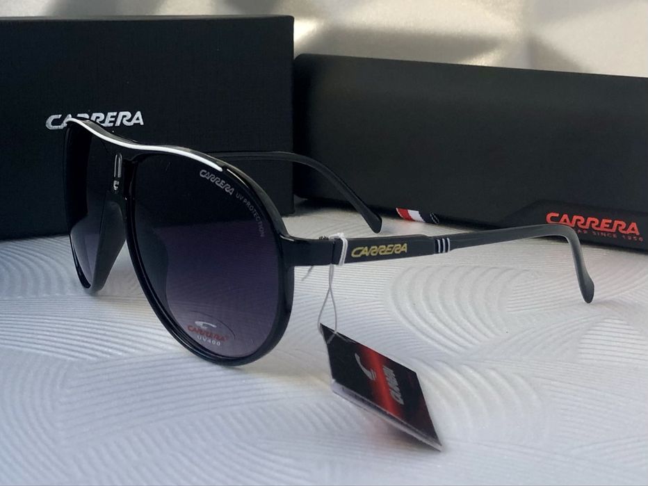 Мъжки слънчеви очила маска carrera 3 цвята черни бели