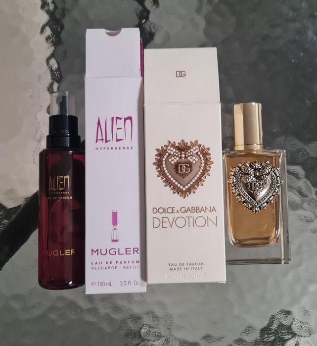 Dolce Gahanna Devotion 100ml и Mugler Alien Hypersense 100ml