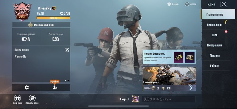 Продам клан в пабг 10лвл