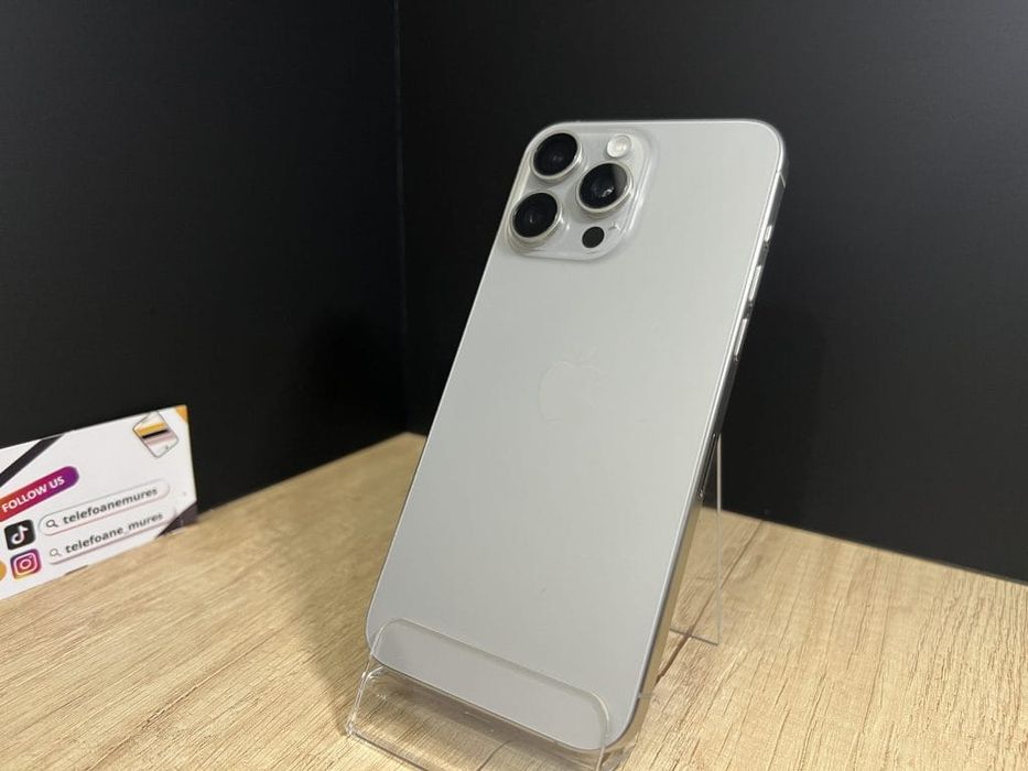 Iphone 15 Pro Max 256Gb Natural Titanium 3 ani garanție, Telefoane Mur