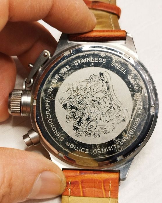 Ceas cronograf bărbătesc Duffer of London, cu dată și curea din piele