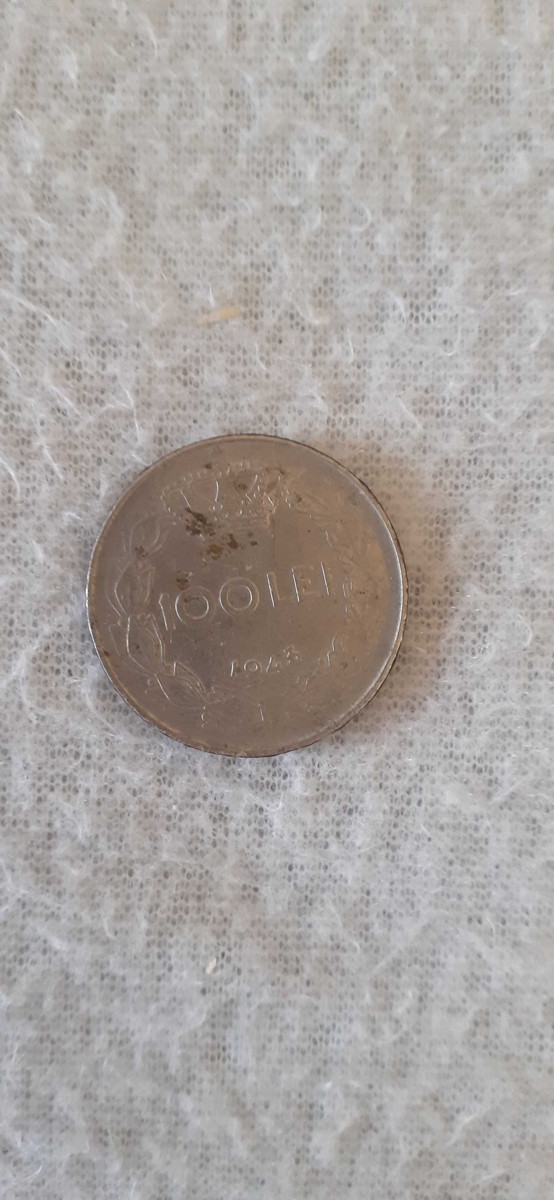 Moneda 100 lei Regele Mihai din 1943