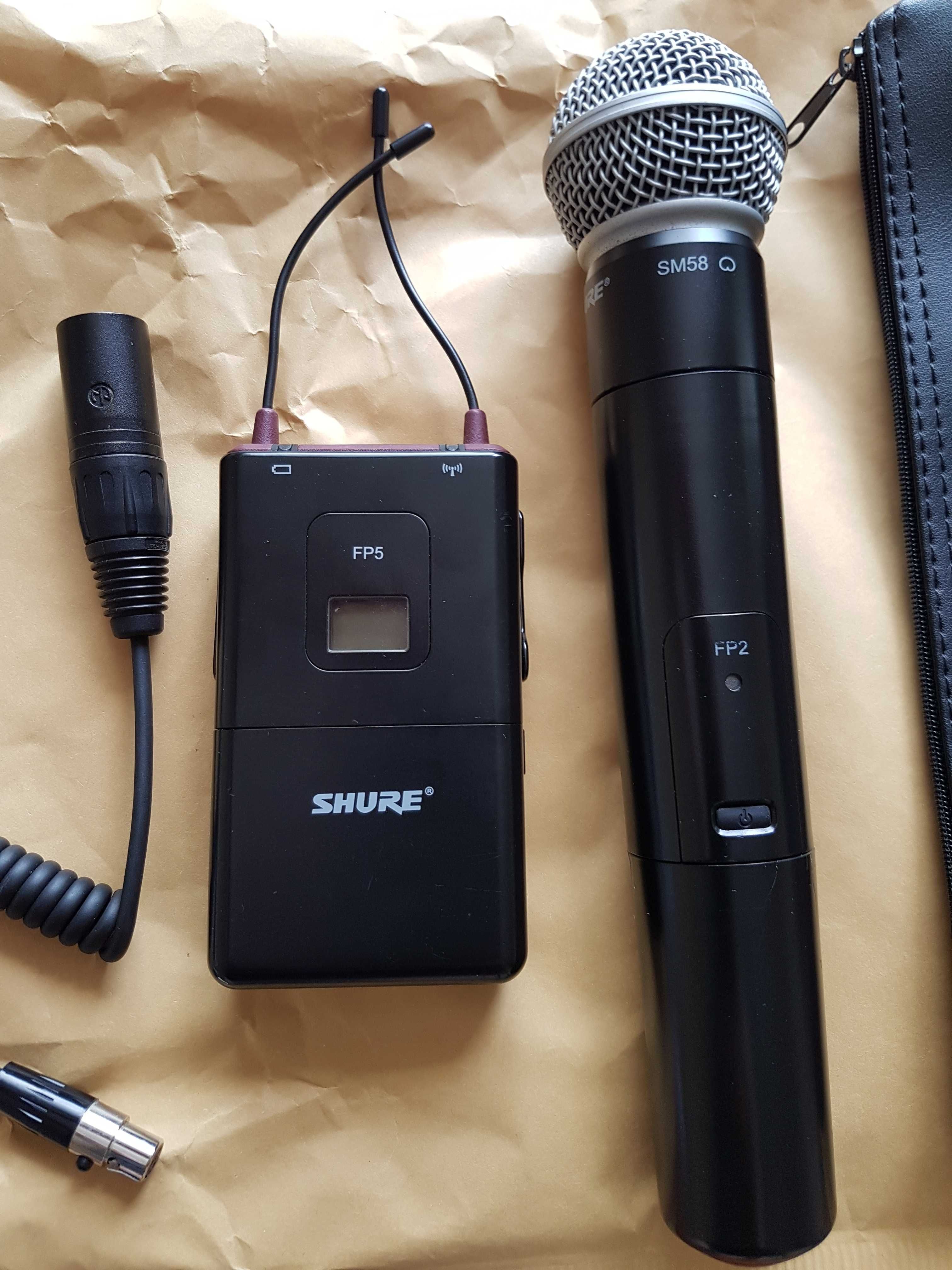 НОВА ЦЕНА Репортерски микрофон SHURE FP2 с приемник FP5