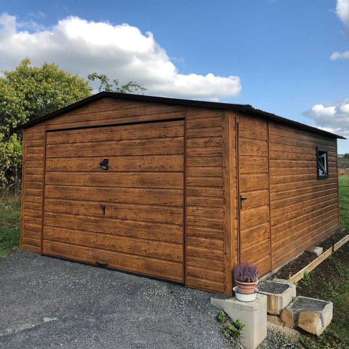 Garaj metalic 4×5,5 m – Nuc închis