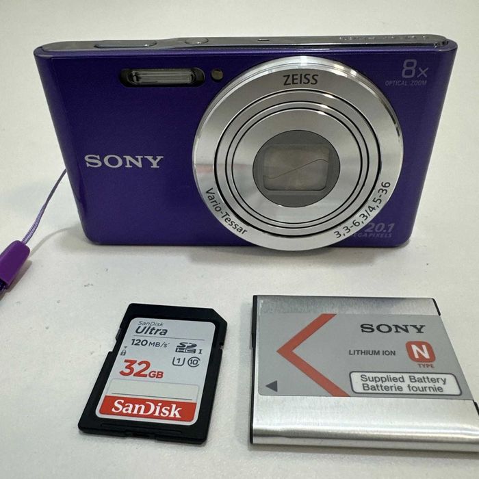 SONY Cybershot W830 лилав компактен дигитален фотоапарат камера НОВ