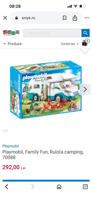 Ambulanță playmobil si rulotă playmobil
