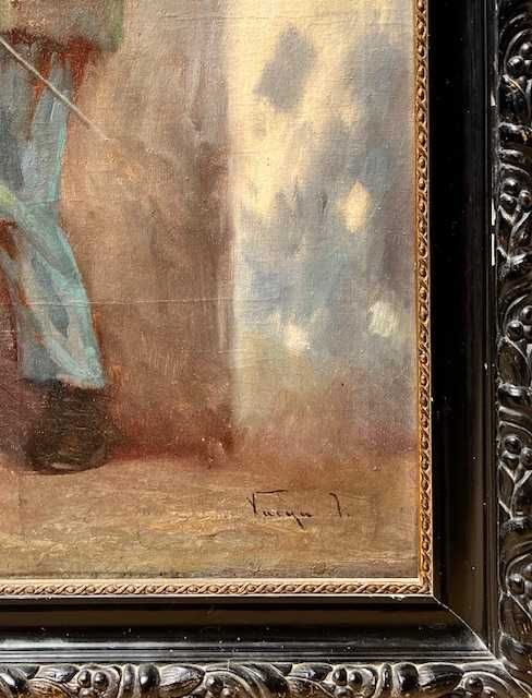 ”Violonist” Tablou F VECHI, ulei/pânză, sem VARGA Joszef, 70x50cm+R