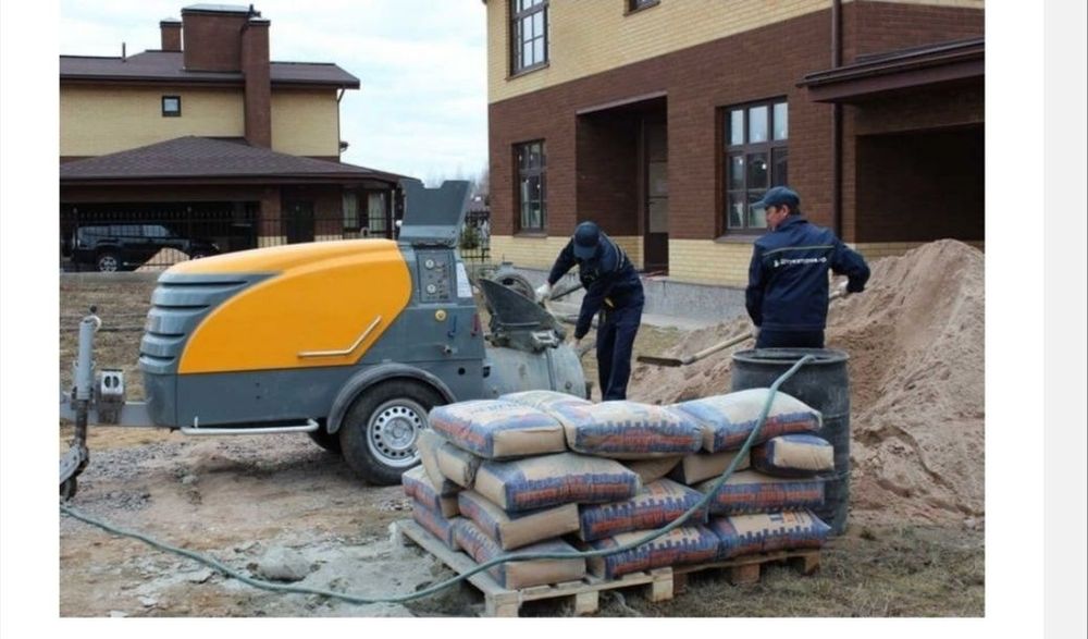 Стяжка полусухая кв -1000тг с агрегатом