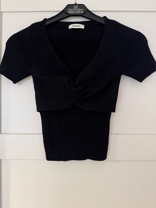 Sandro блуза черна