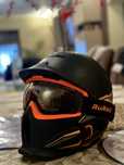 Casca Ruroc, model RG1-DX Chaos Nova, culoare negru portocaliu, S