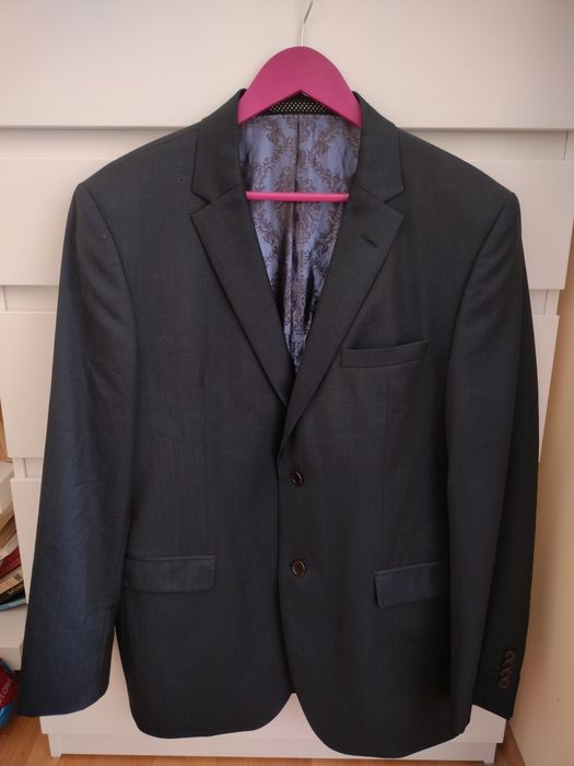 Луксозно вълнено сако на датската Sand, тъмносин, италиански плат