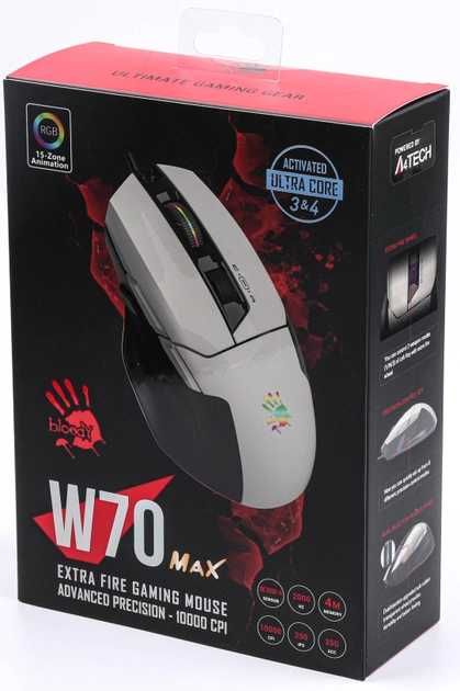 Проводная игровая мышь Bloody W70MAX STONE PANDA WHITE Gaminig Mouse