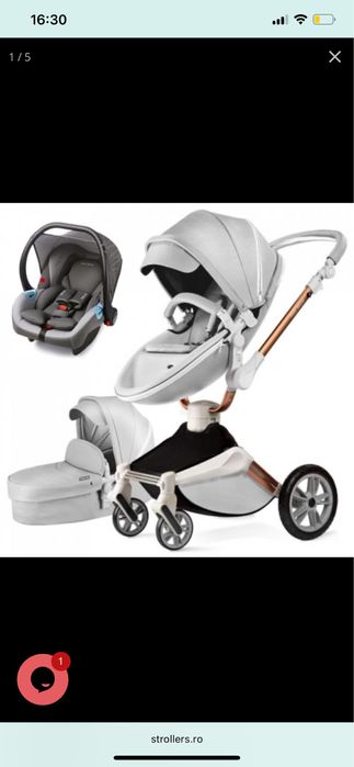 Carucior copii, Hot Mom 360 Gri 3 in 1