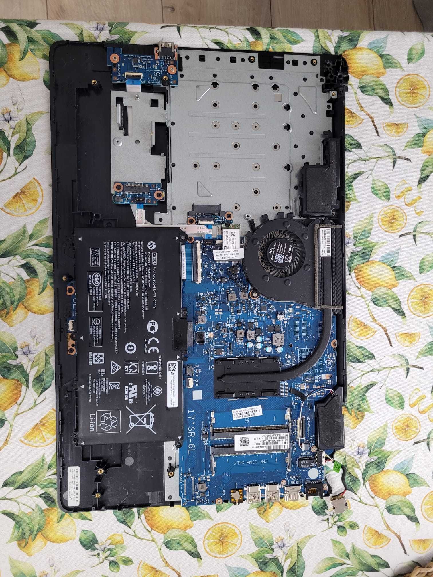 palmrest placa de baza hp 17-ca0540ng AMD A9-9425 Radeon r5