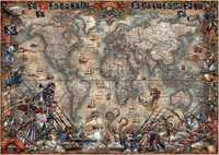 Картина - Пиратска карта на света - пъзел 2000
