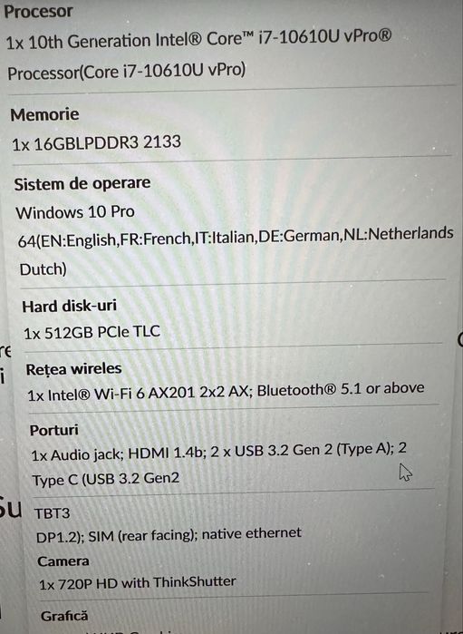 Laptop Lenovo ThinkPad X1 Yoga Gen 5