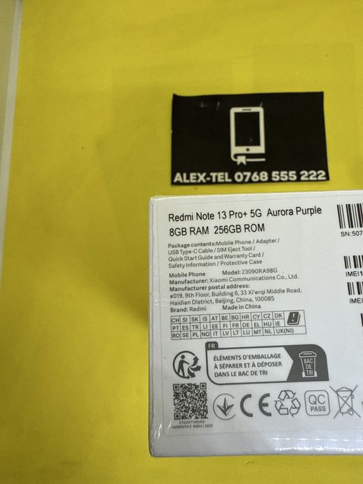 Alex-TEL®  Xiaomi Redmi Note 13 Pro+ 5G 256GB 8GB-Ram Sigilat