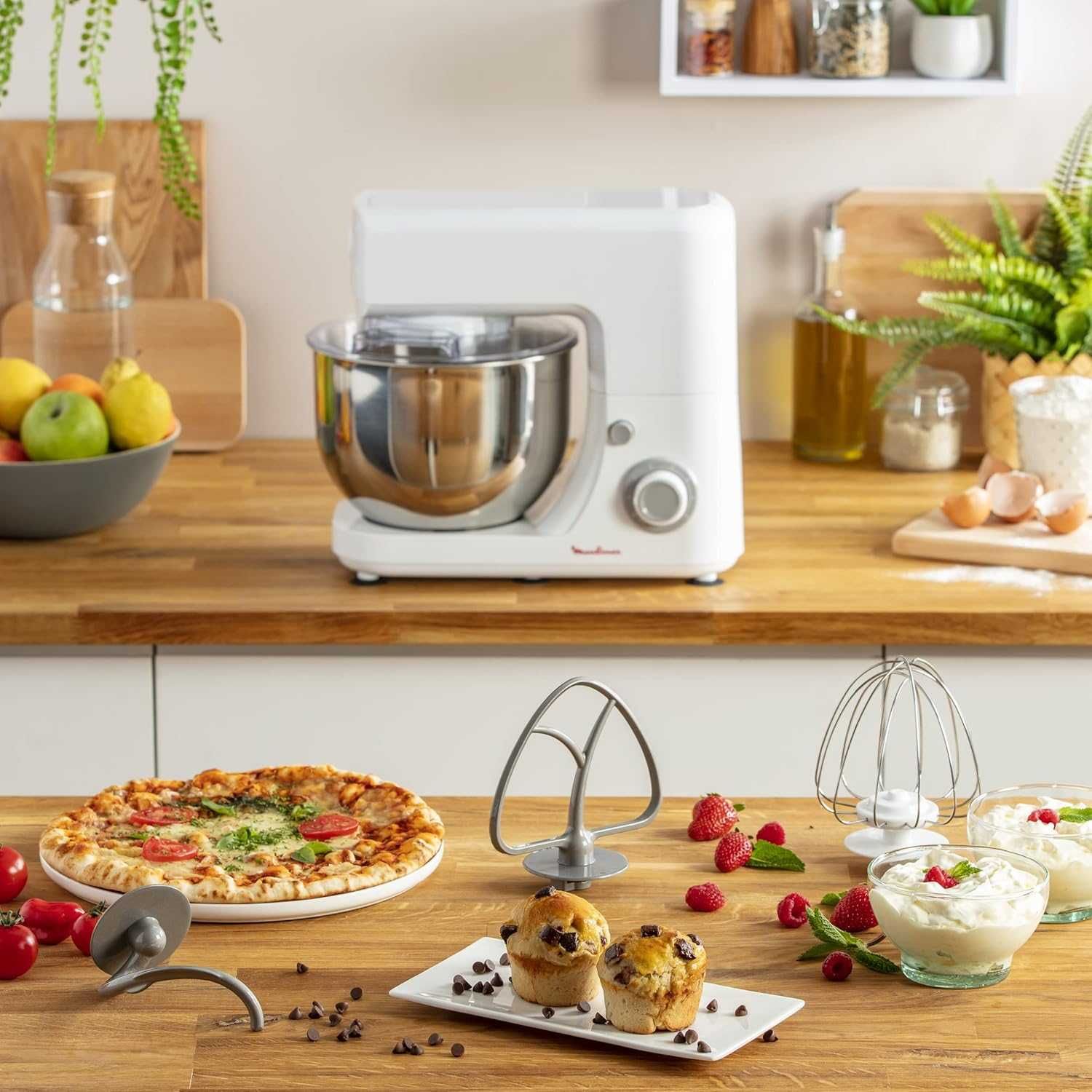 Планетарен миксер Moulinex Masterchef 4.8L (QA1501) 6 скорости 800W